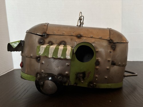 Rustic metal birdhouse - rustic,